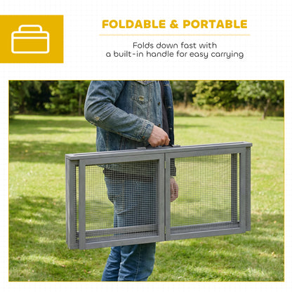 Rabbit Hutch Outdoor, Foldable & Portable, Rabbit Cage w/ Open Top