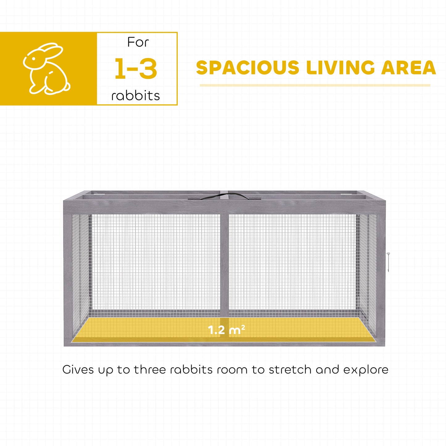 Rabbit Hutch Outdoor, Foldable & Portable, Rabbit Cage w/ Open Top