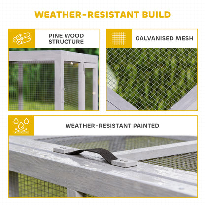 Rabbit Hutch Outdoor, Foldable & Portable, Rabbit Cage w/ Open Top