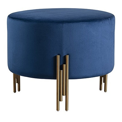 Rubell Large Stool Navy Brass base