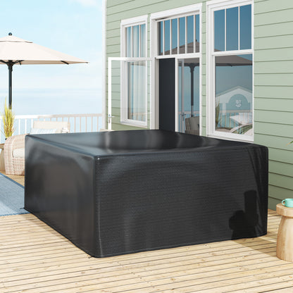 235x190x90cm Large Patio Set Outdoor Garden Furniture Cover Black