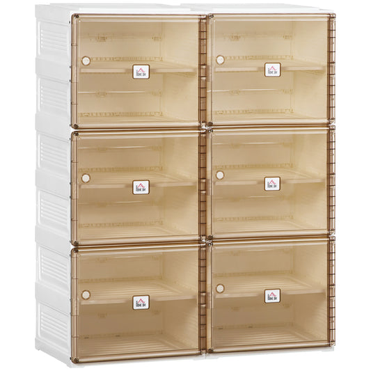 20-Pair Portable Shoe Cabinet, Folding Shoe Storage Organizer for Hallway
