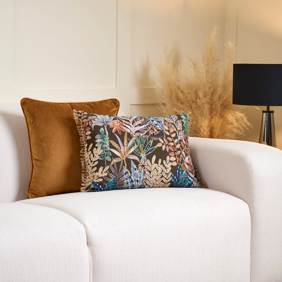 Bali Embroidered Rectangular Cushion