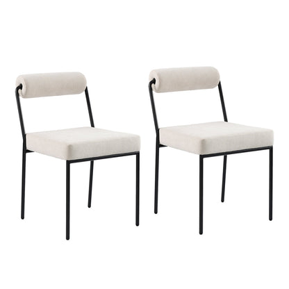 Set of 2 Nosta dining chairs - Light Taupe