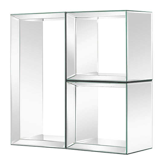Uno - Mirrored Wall Shelves - 2 Square & 1 Rectangle
