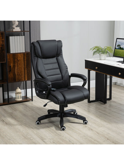 Vinsetto High Back 6 Points Vibration Massage Executive Office Chair, Black