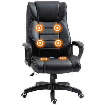 Vinsetto High Back 6 Points Vibration Massage Executive Office Chair, Black