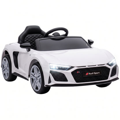 Licensed Audi R8 Spyder 12V Electric Car for Kids with Remote White