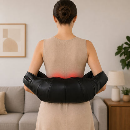 Neck and Shoulder Massager with Heat, Deep Tissue Shiatsu 3D Kneading Massager for Neck, Back, Waist, Hand and Leg, at Home and Car, Gifts for Women and Men