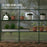 Walk-in Greenhouse w/ 3 Tier Shelves, Green House Garden Grow House w/ PE Cover, Roll-up Door, Mesh Windows, 140 x 213 x 190cm, White