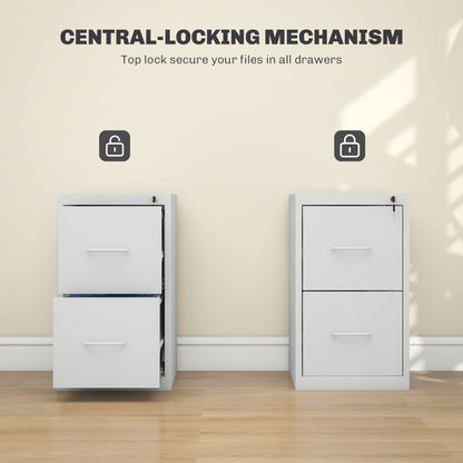 Warehouse Clearance Sale - 2 Drawer Filing Cabinet Steel File Cabinet for A4 Letter Size White