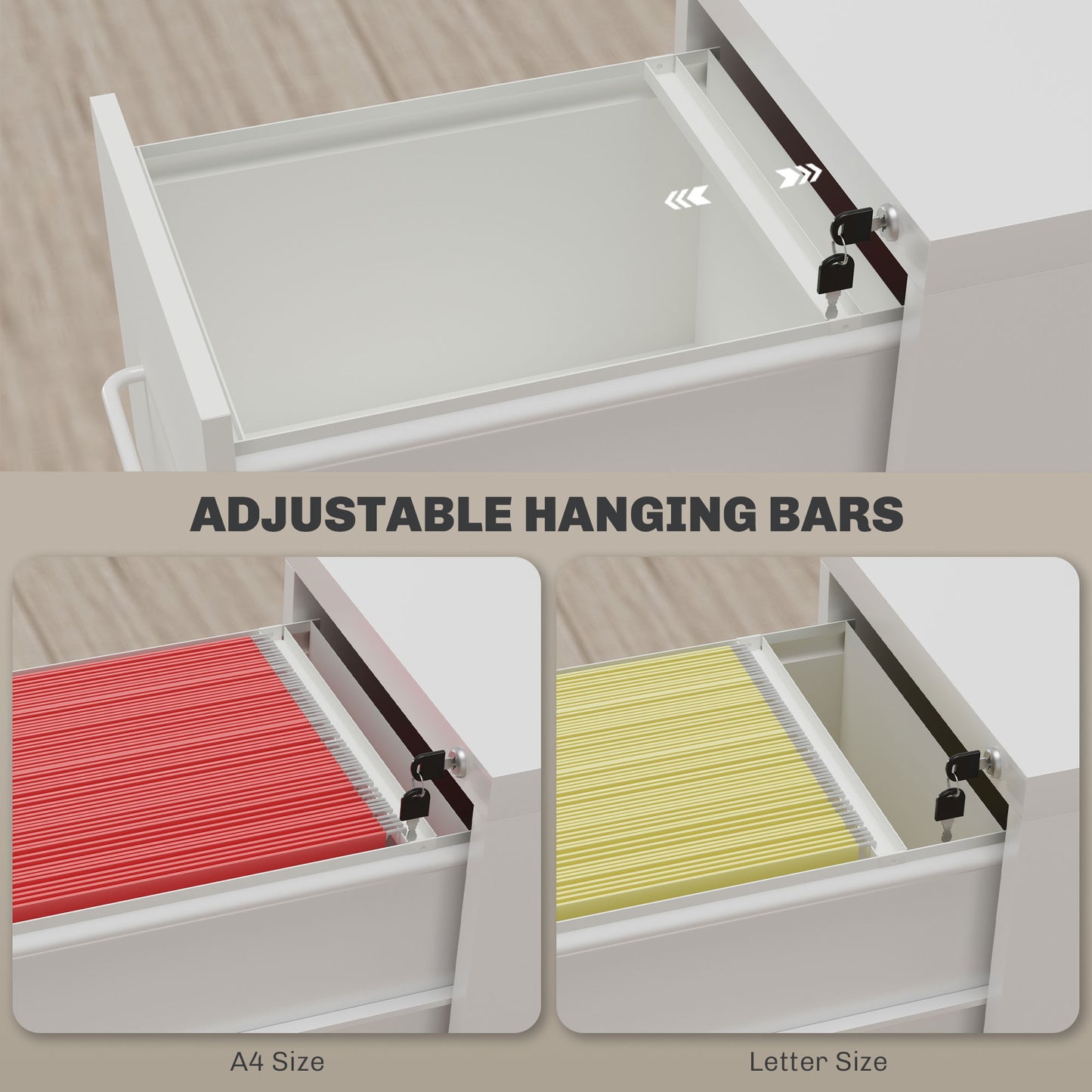 Warehouse Clearance Sale - 2 Drawer Filing Cabinet Steel File Cabinet for A4 Letter Size White