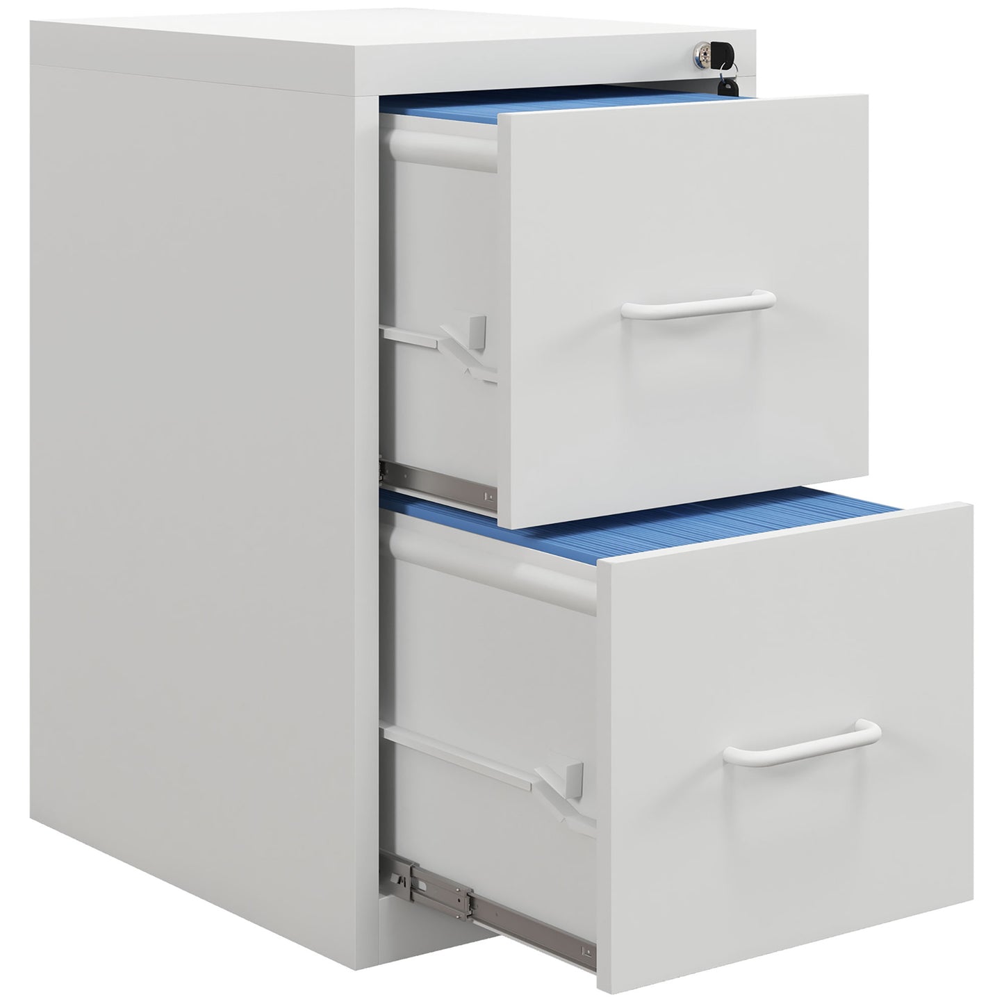 Warehouse Clearance Sale - 2 Drawer Filing Cabinet Steel File Cabinet for A4 Letter Size White