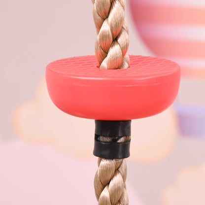 Multicolor Kid Climbing Rope Disc Swings Seat Set with Platforms Outdoor Toys Playset for Playground Backyard