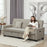 Reversible L-Shaped Sectional Sofa Bed with Cushions, Beige