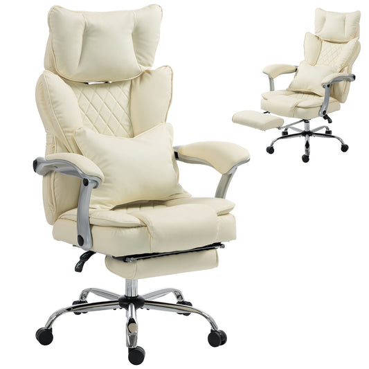 Big and Tall Office Chair with Lumbar Support, Beige