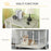 Dog Crate Furniture, Indoor Pet Kennel Cage, Top End Table w/ Soft Cushion, Lockable Door, for Small Dogs, 86 x 60 x 70 cm - Grey