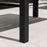 Outdoor Side Table, Rectangular Patio Coffee Side Table with Steel Frame and Slat Tabletop for Garden, Balcony, Black