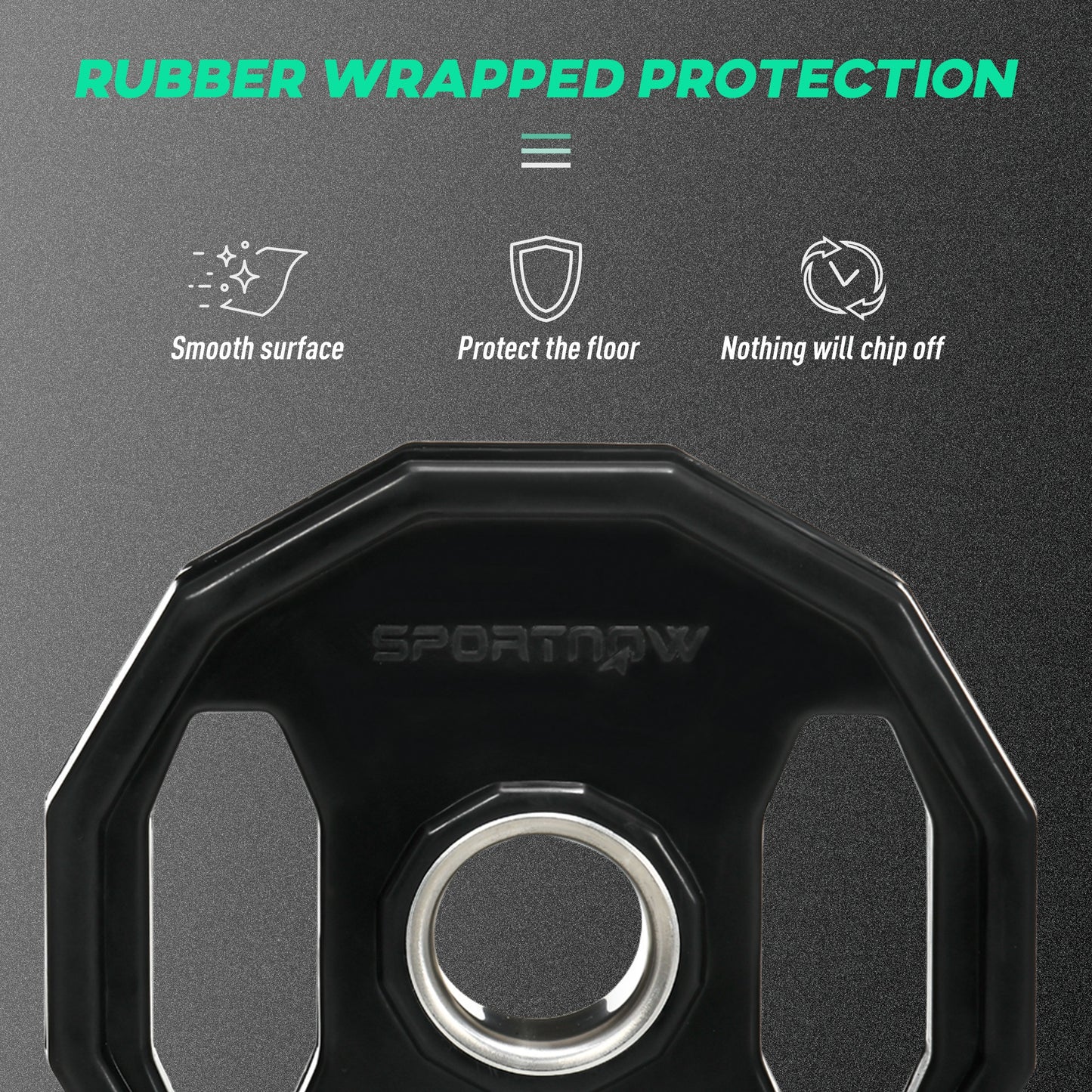 Olympic Weight Plates Set with 2"/5cm Holes for Home Gym, 2 x 10kg