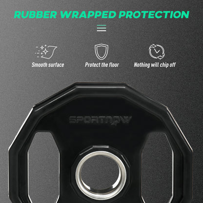 Olympic Weight Plates Set with 2"/5cm Holes for Home Gym, 2 x 10kg