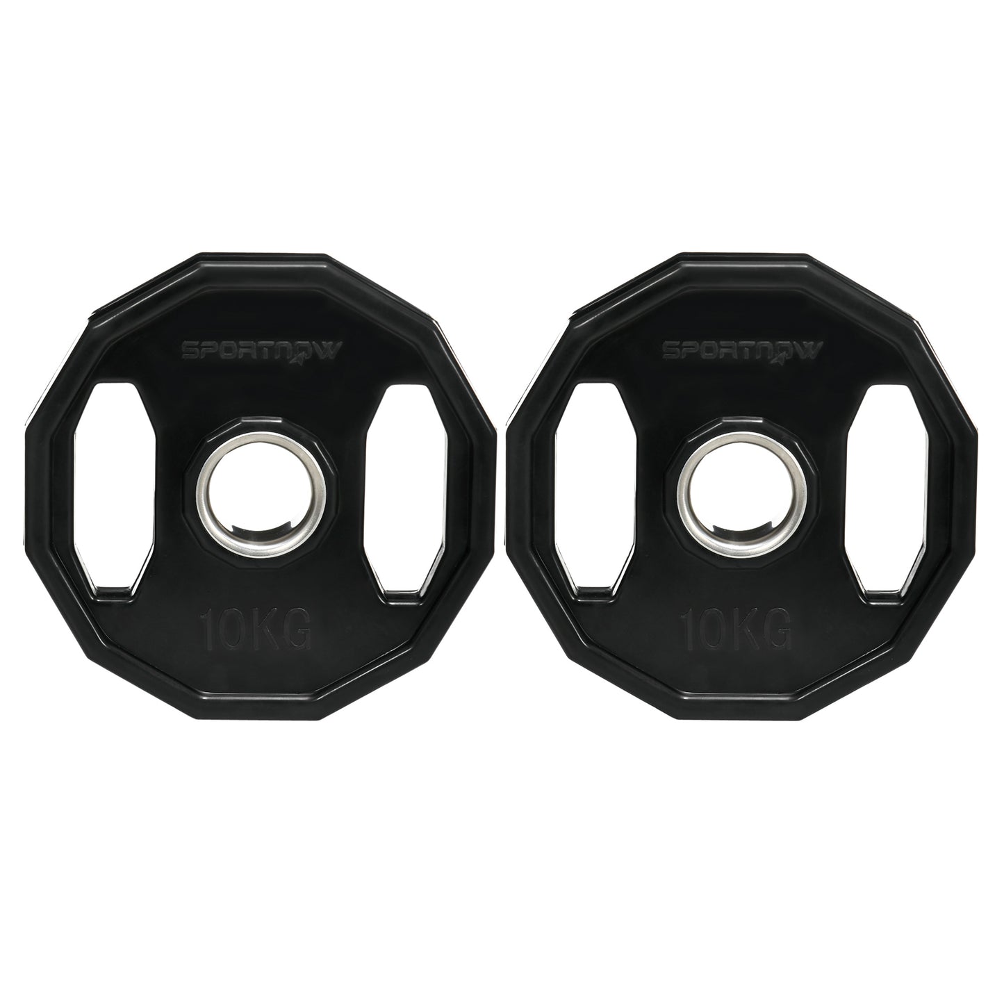 Olympic Weight Plates Set with 2"/5cm Holes for Home Gym, 2 x 10kg