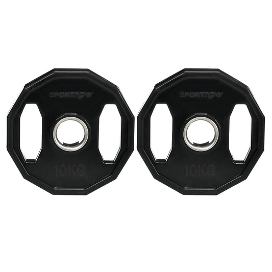 Olympic Weight Plates Set with 2"/5cm Holes for Home Gym, 2 x 10kg