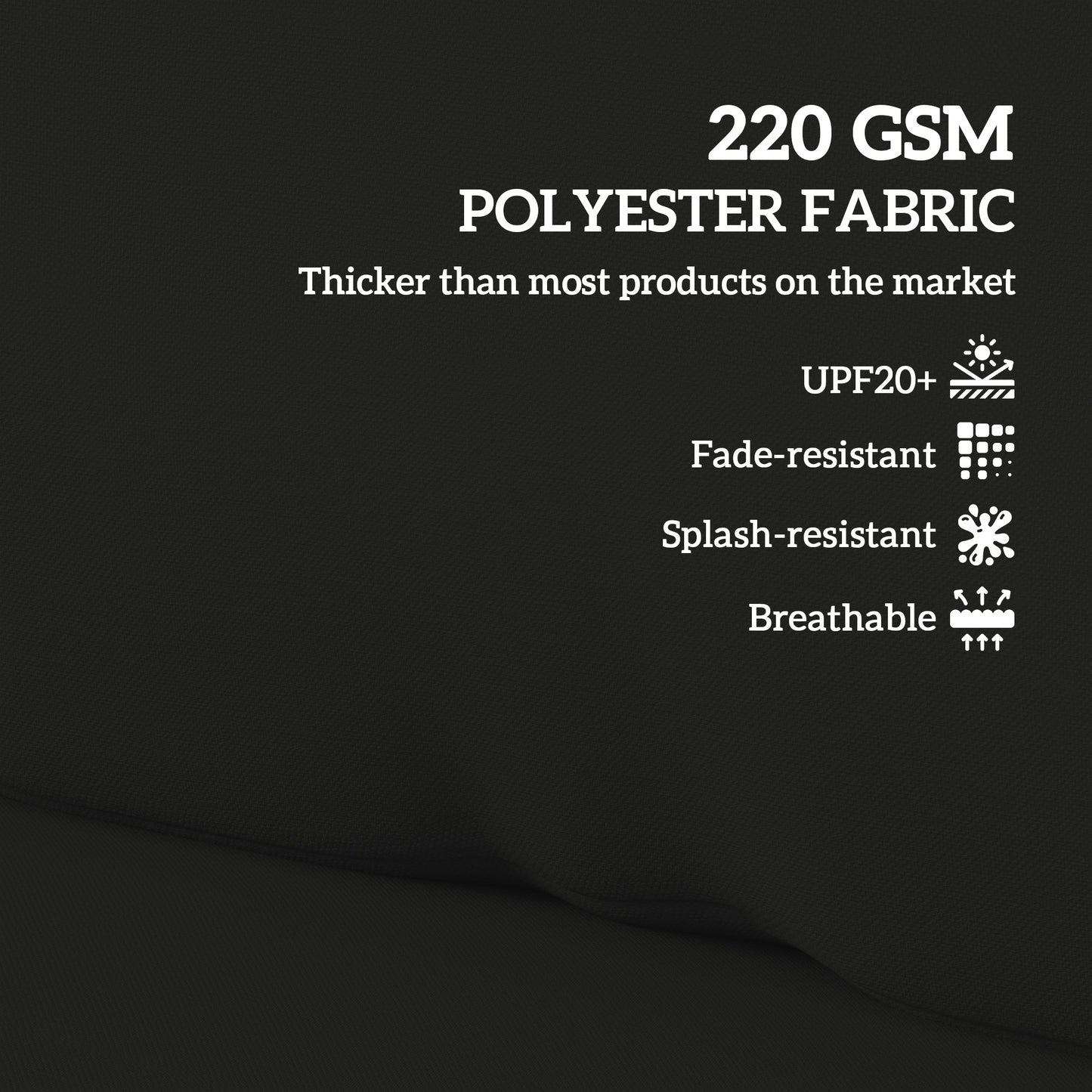 2 Seat Pallet Cushions 20cm Thick Outdoor Seat Pads, Black