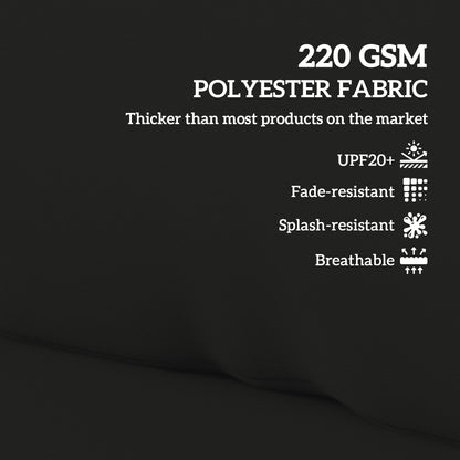 2 Seat Pallet Cushions 20cm Thick Outdoor Seat Pads, Black