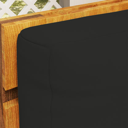 2 Seat Pallet Cushions 20cm Thick Outdoor Seat Pads, Black