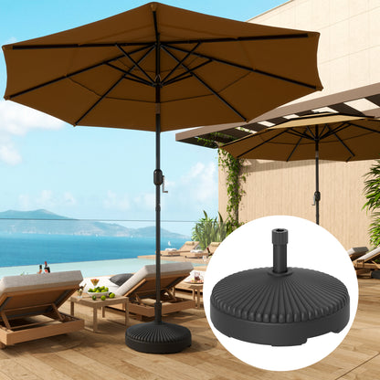 Garden Parasol Base, 28kg Sand Filled, 23kg Water Filled, Black