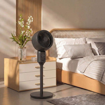 9" Pedestal Cooling Fan with Adjustable Speed, Black