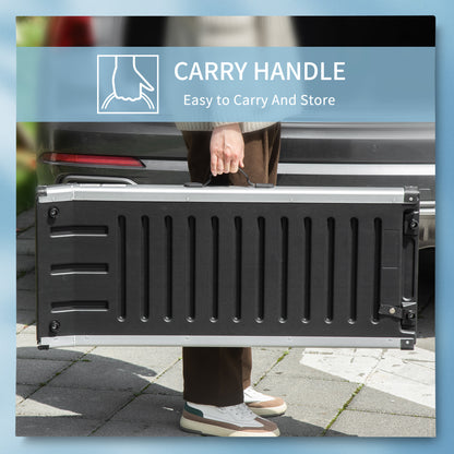 Dog Ramp for Car Telescoping Pet Ramp w/ Handle, Aluminium Frame Non-Slip