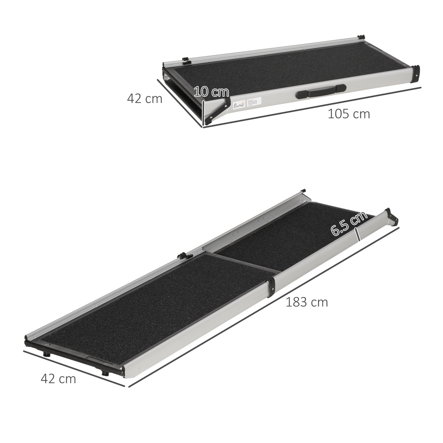 Dog Ramp for Car Telescoping Pet Ramp w/ Handle, Aluminium Frame Non-Slip