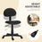 Armless Office Chair with Adjustable Height 360° Swivel Wheels Black