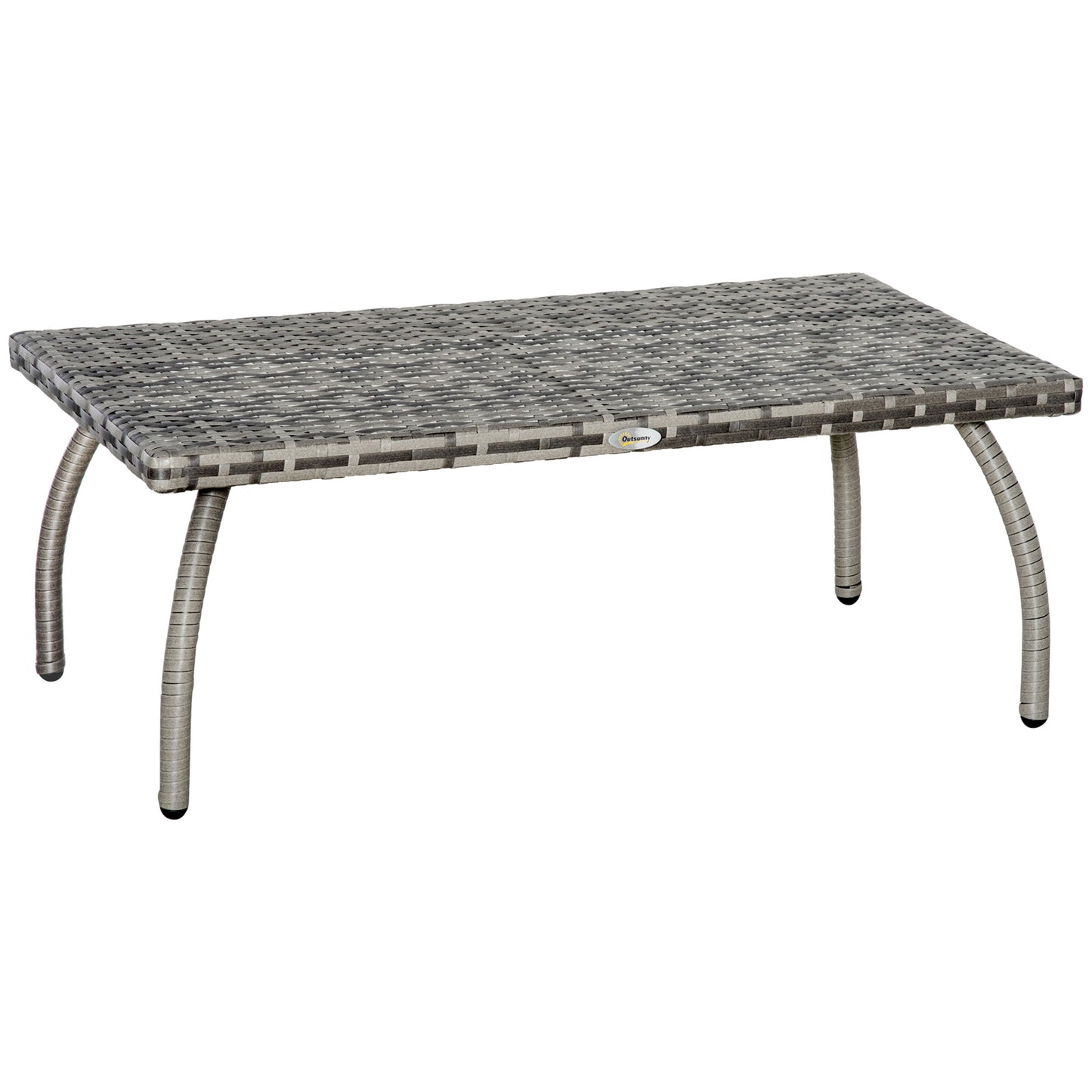 90 cm Patio Rattan Coffee Table Outdoor Wicker Side Table Furniture