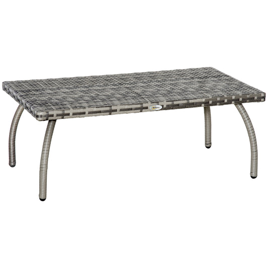 90 cm Patio Rattan Coffee Table Outdoor Wicker Side Table Furniture