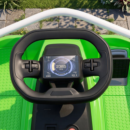 24V Electric Go Kart for Kids with Drift Mode, Soft Start, Green