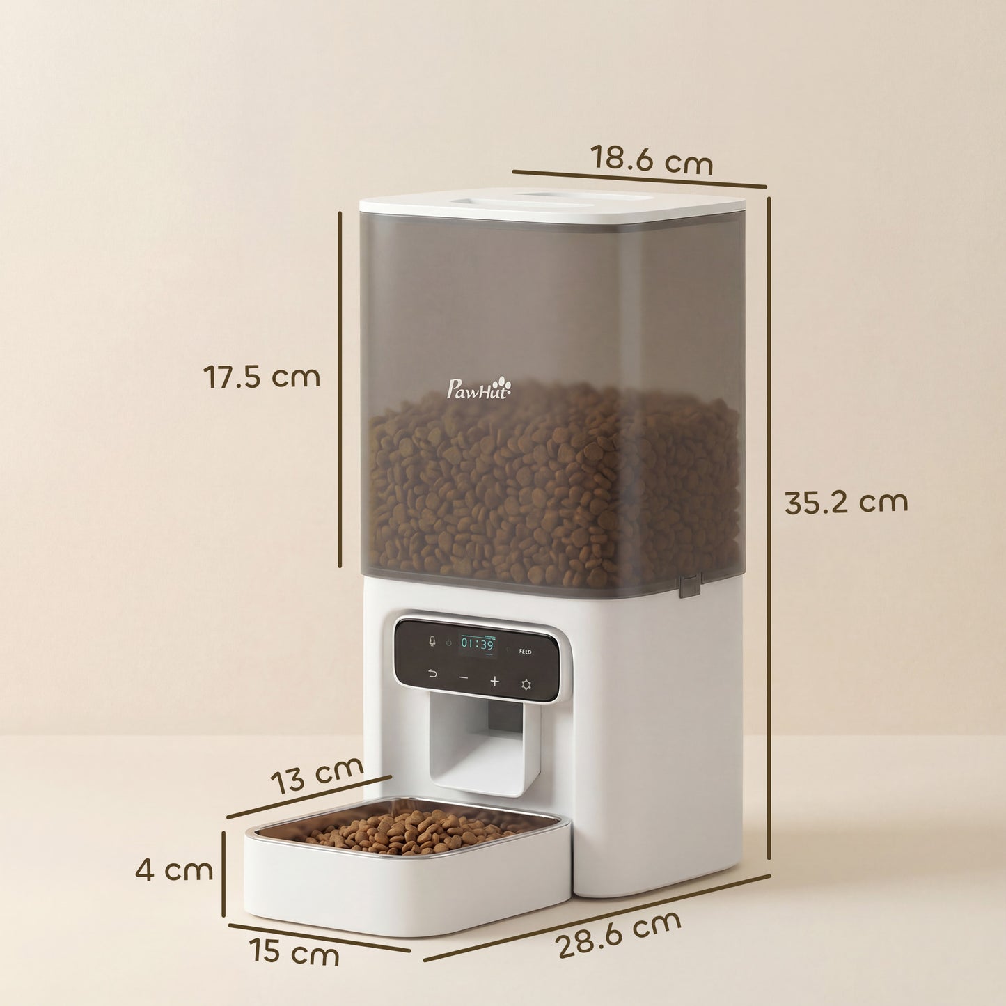 Automatic Cat Feeder Programmable with Timer, 10s Voice Recorder