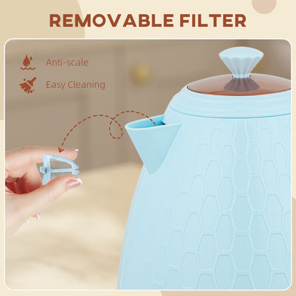 Electric Kettle, Fast Boil, 1.7L, 3kW, Auto Shut-off, Light Blue