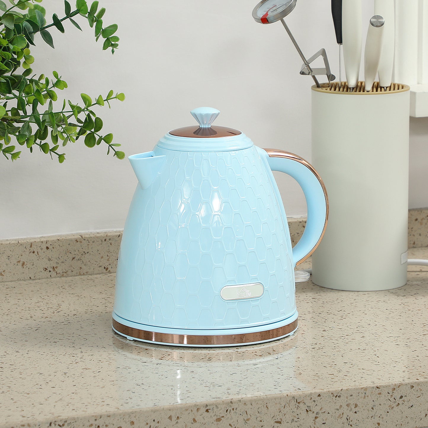 Electric Kettle, Fast Boil, 1.7L, 3kW, Auto Shut-off, Light Blue