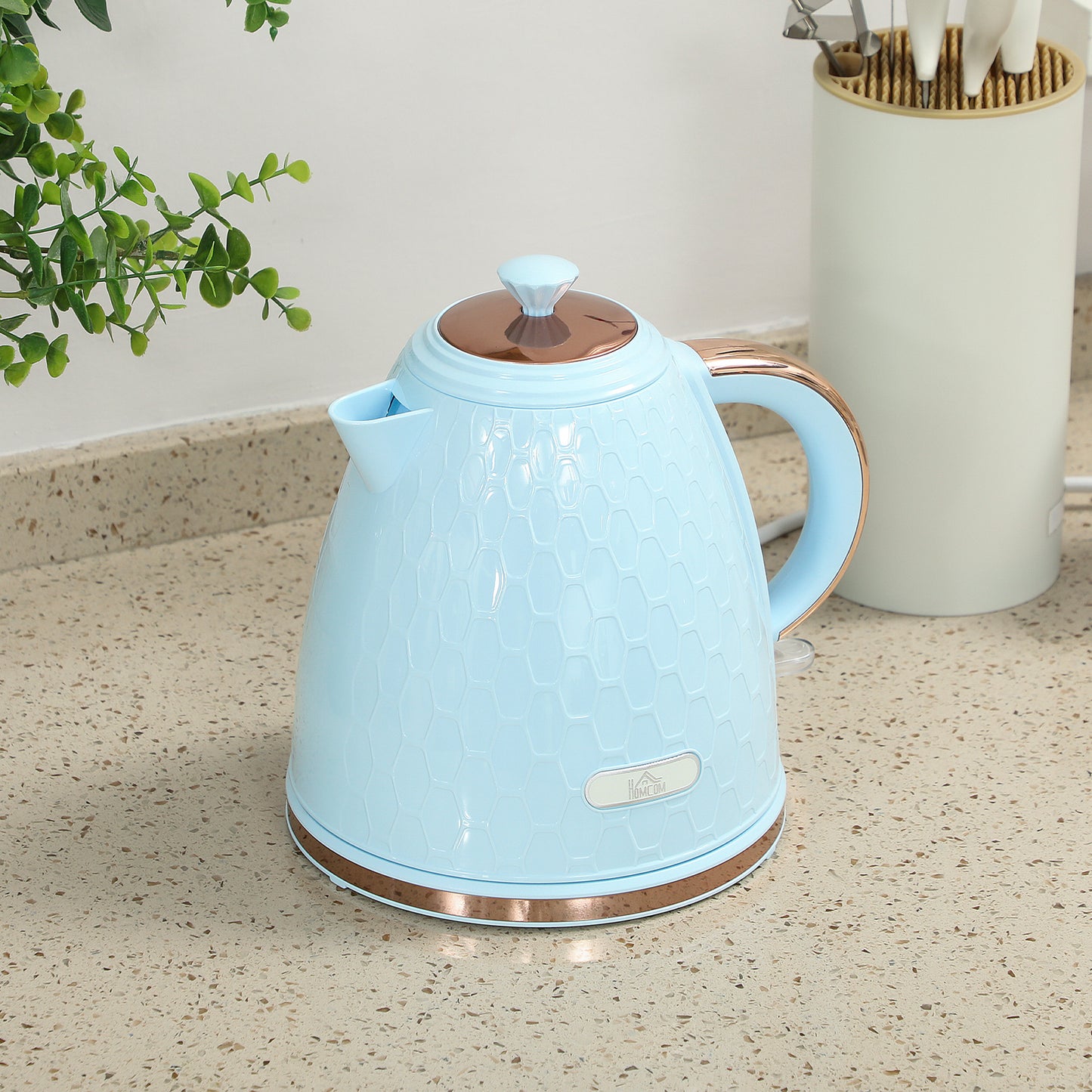 Electric Kettle, Fast Boil, 1.7L, 3kW, Auto Shut-off, Light Blue