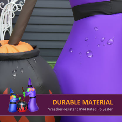 1.8m Tall Inflatable Halloween Decoration Witches Light Airblown Outdoor