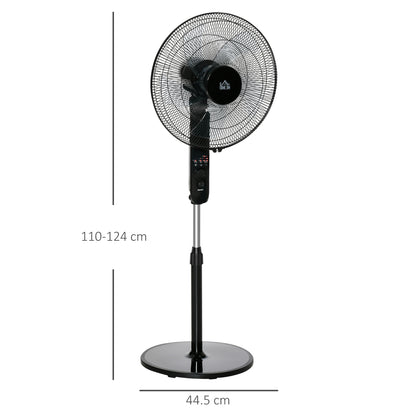 18" Oscillating Floor Fan Indoor Air Tower Standing W/ RC, 7.5-Hour