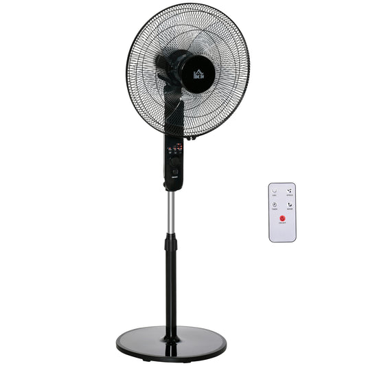 18" Oscillating Floor Fan Indoor Air Tower Standing W/ RC, 7.5-Hour