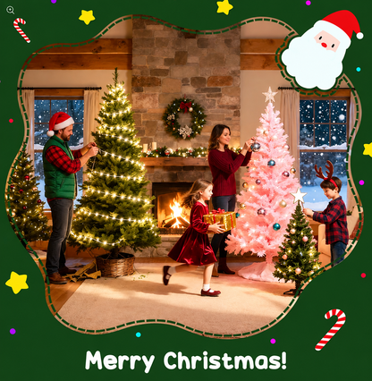 6ft Snow-Tipped Artificial Pine Christmas Tree with Pinecones and Stand - Green