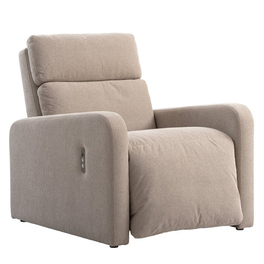 Lennox Electric Recliner Armchair - Taupe