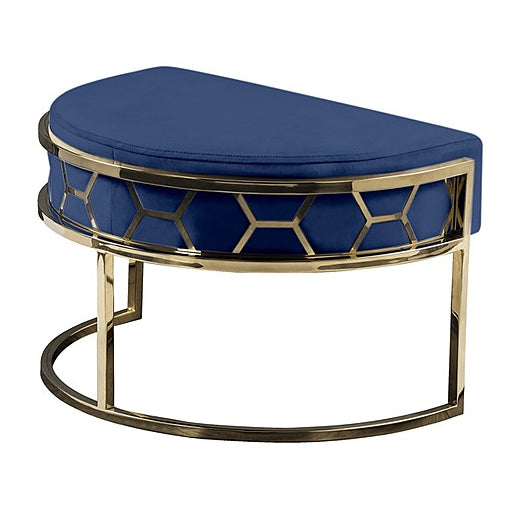 Alveare Footstool Brass - Royal Blue