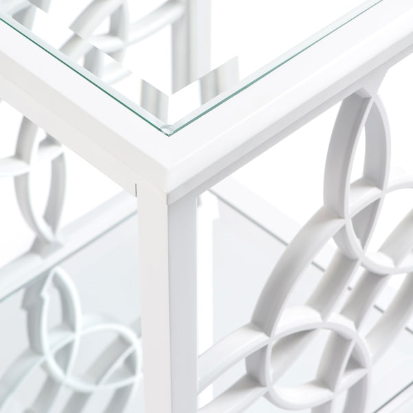 Etienne White Side Table