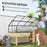 Raised Garden Bed with Polycarbonate Panel, Natural