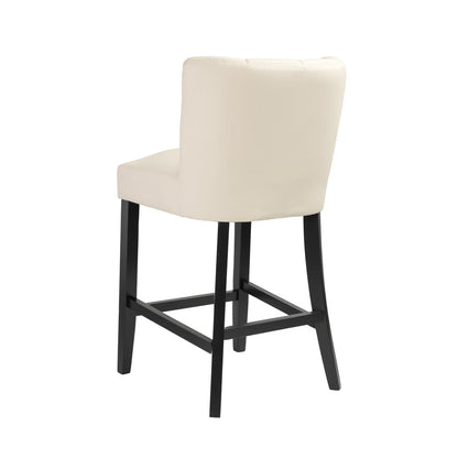 Set of 2 Hatfield counter stools - Cream faux leather